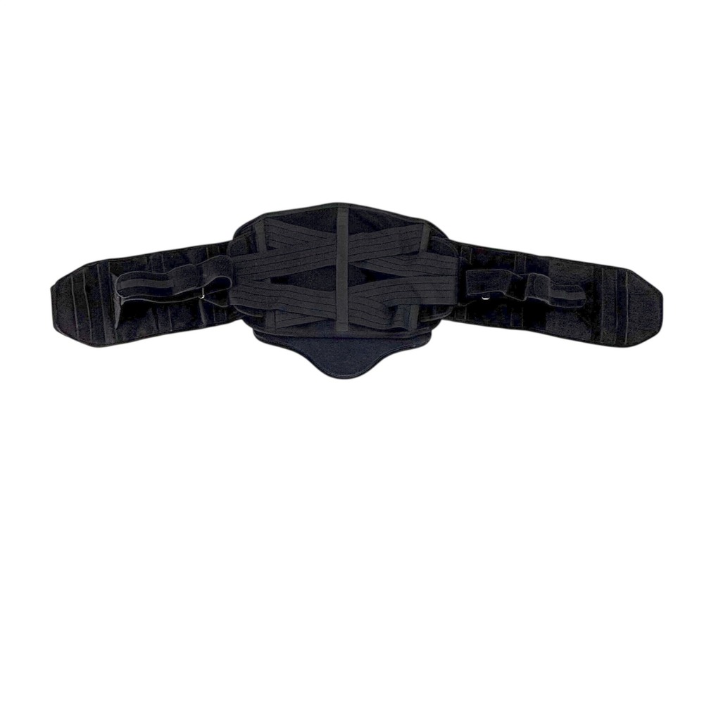 Lumbar Support Back Brace‎ XL Black Adjustable Pulley Compression Belt